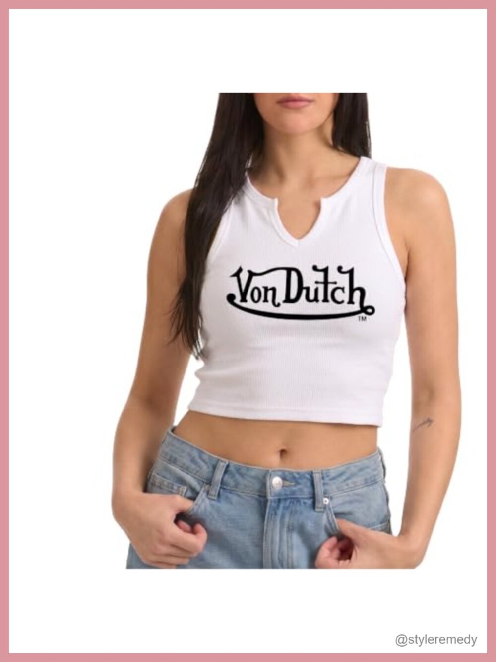 Von Dutch Graphic Tank Top Sleeveless Crew Neck Letter Print